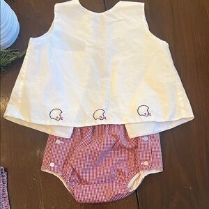 White and maroon Football Helmet Embroidery Baby Diaper Cover Set